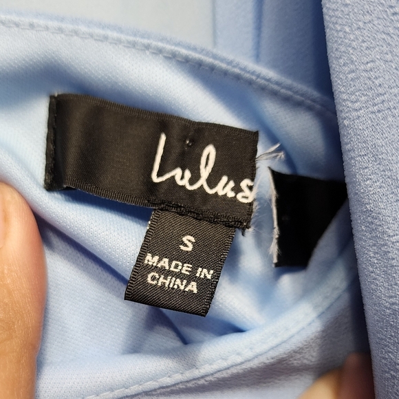 Lulus Cultivated Charm Powder Blue One-Shoulder Maxi Dress S Wedding Party Prom - Picture 12 of 12